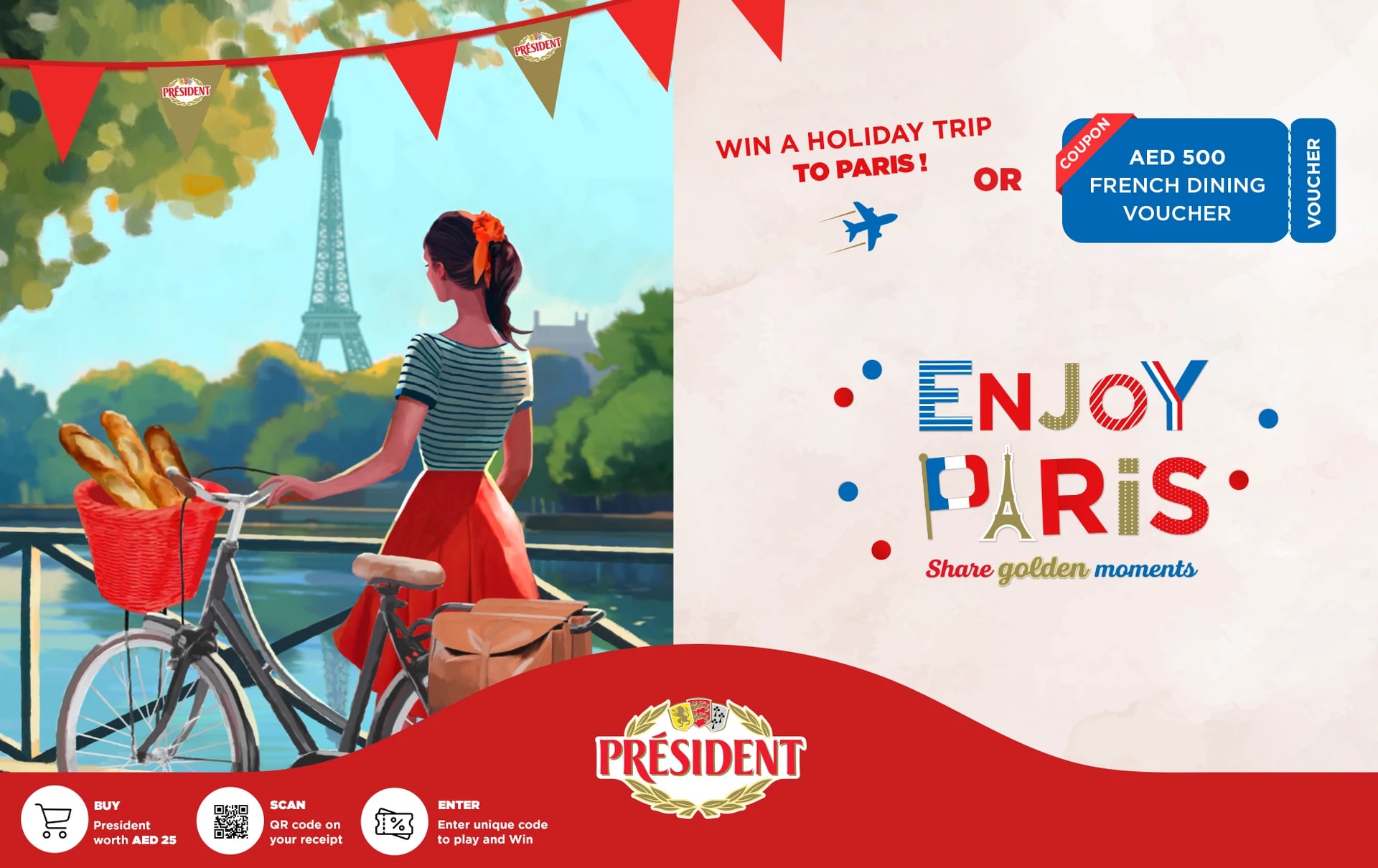 Win a Trip to Paris or 1 of 10 prizes of AED 500 dinner voucher