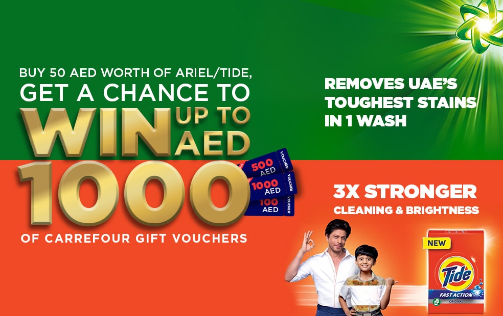 Win up to AED 1000 with Ariel & Tide