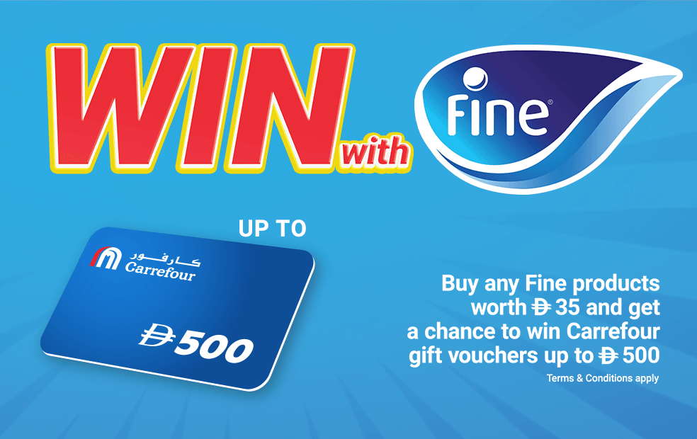 Win Up to 500 AED Carrefour Voucher with Fine!