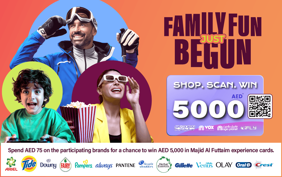 Family Fun - Spend AED 75 on P&G promotional products